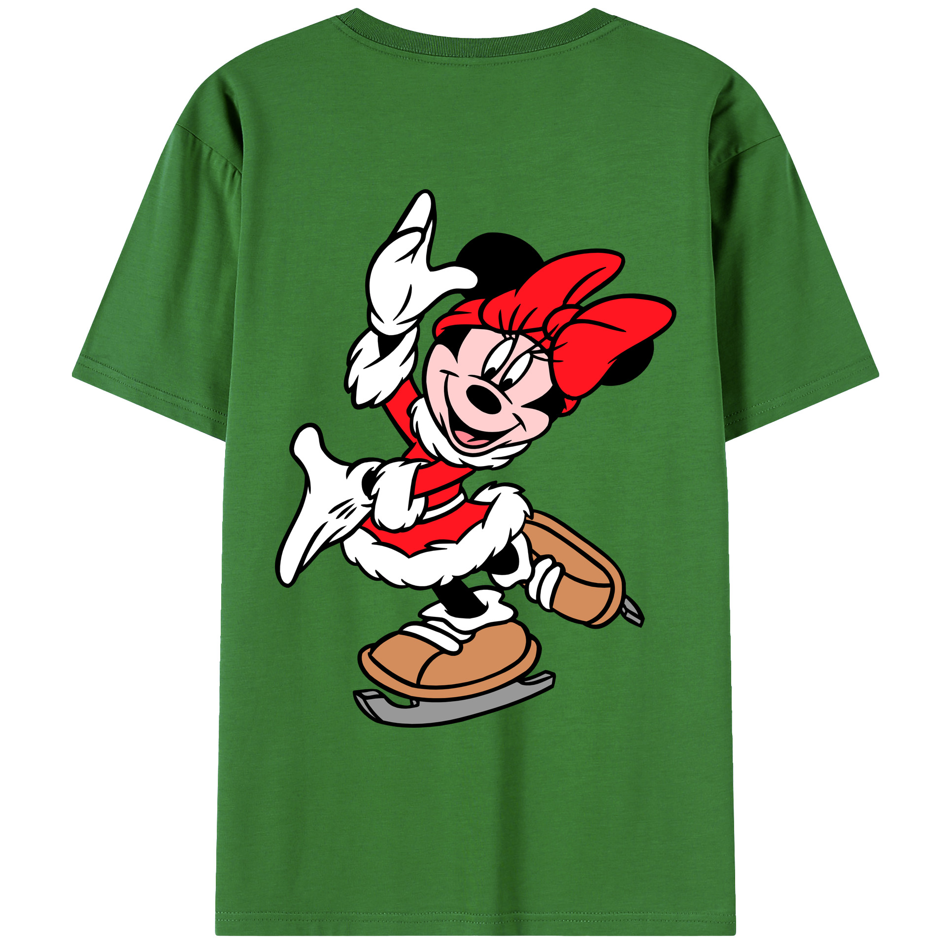 （画像用） ミッキーマウス Mickey Mouse レディース半袖Tシャツ(バックプリント)